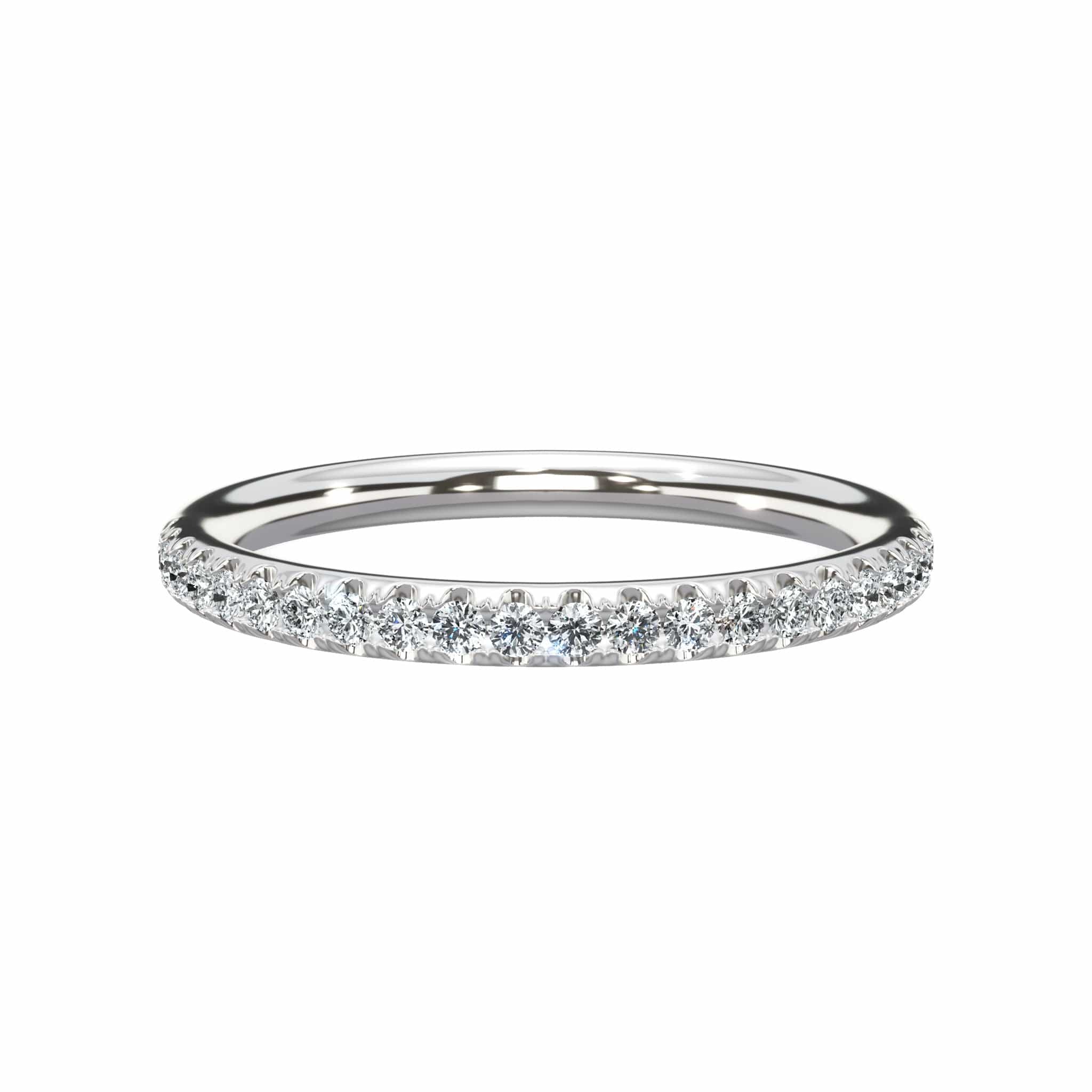 0.30 Ct Round Brilliant Cut Diamond Wedding Band in Platinum