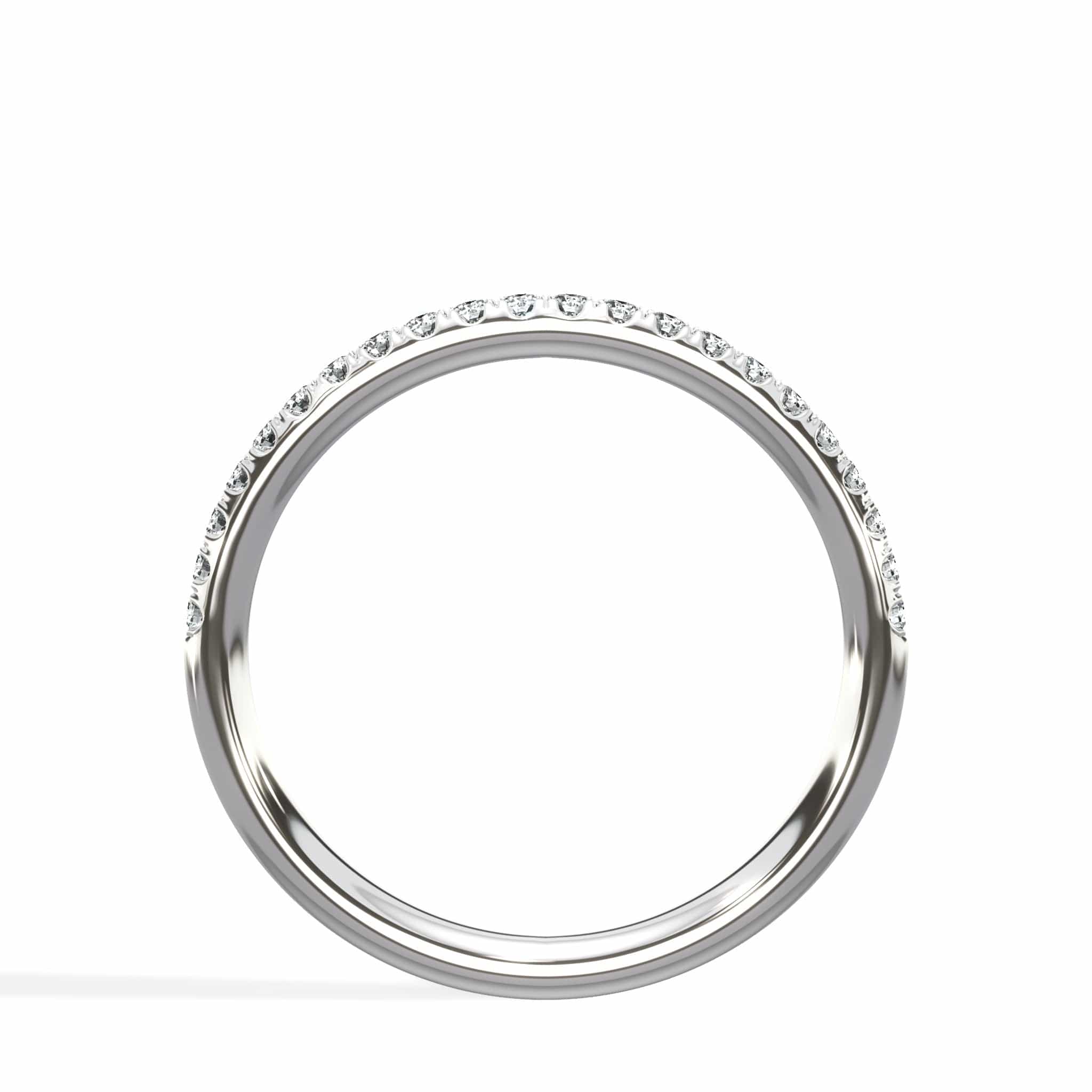 0.30 Ct Round Brilliant Cut Diamond Wedding Band in Platinum - Image 5