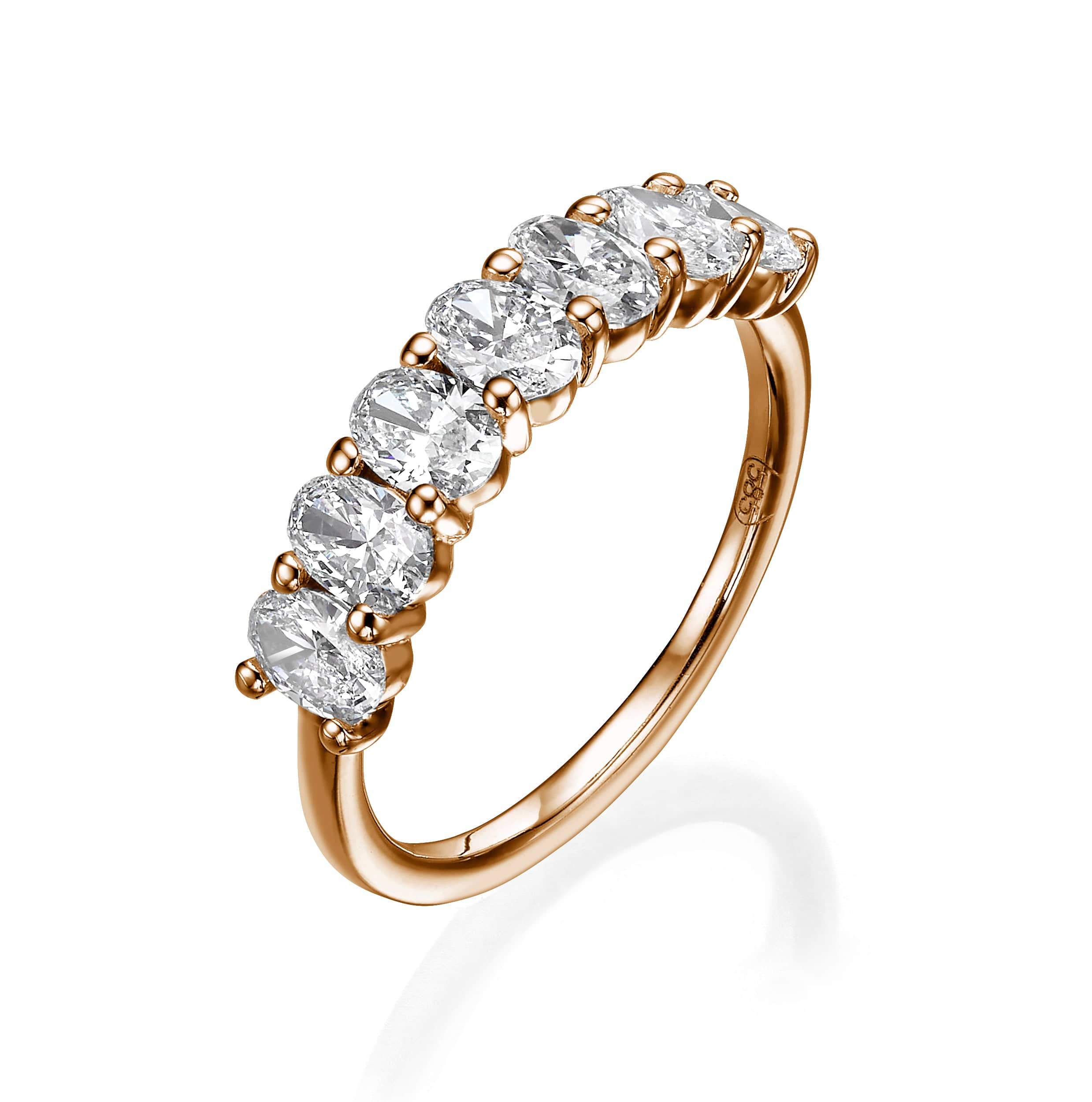 1.00 ct Seven Stone Oval Cut Diamond Band - Image 6