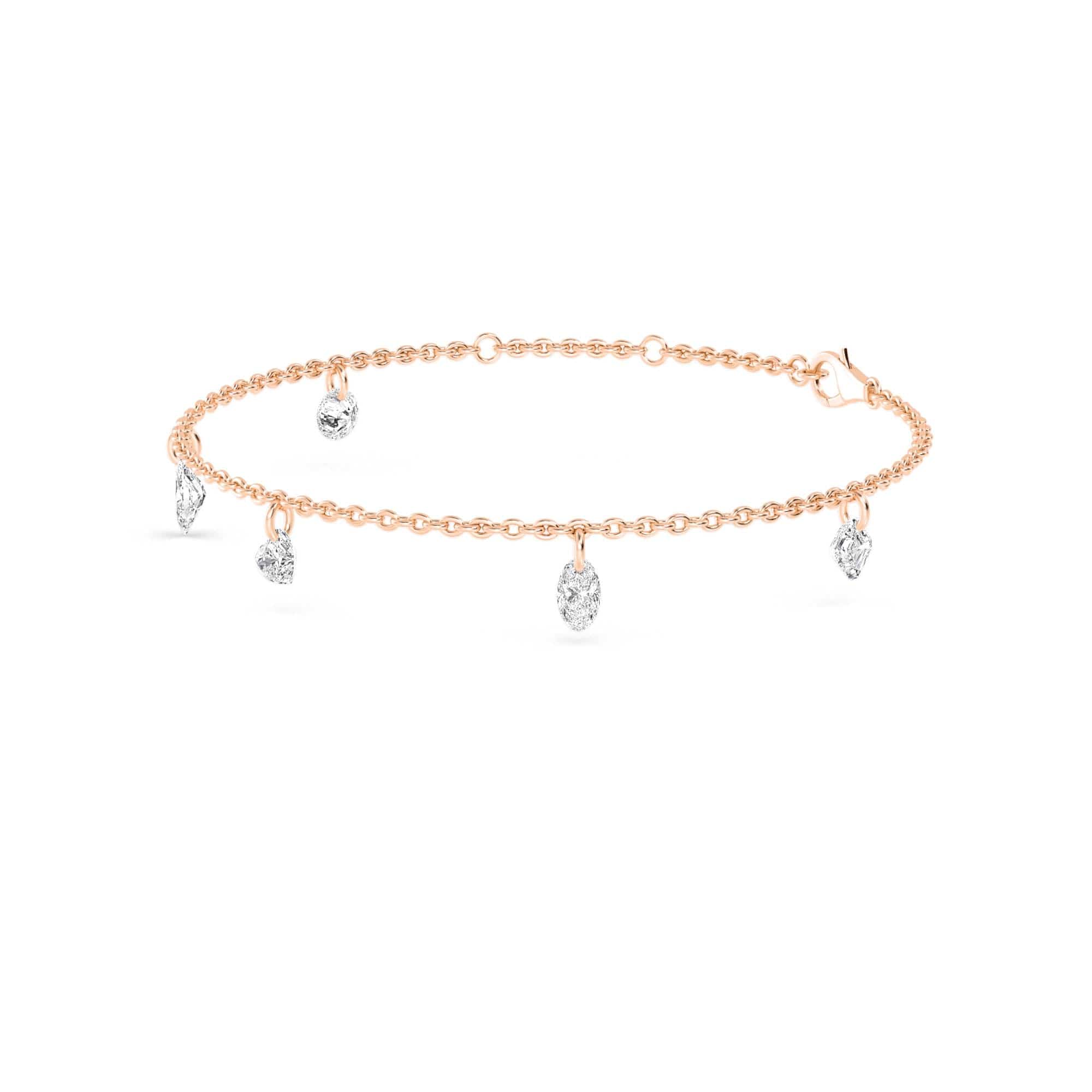 1.06ct Pierced Floating Multi-Shape Lab Grown Diamond Bracelet - Image 14