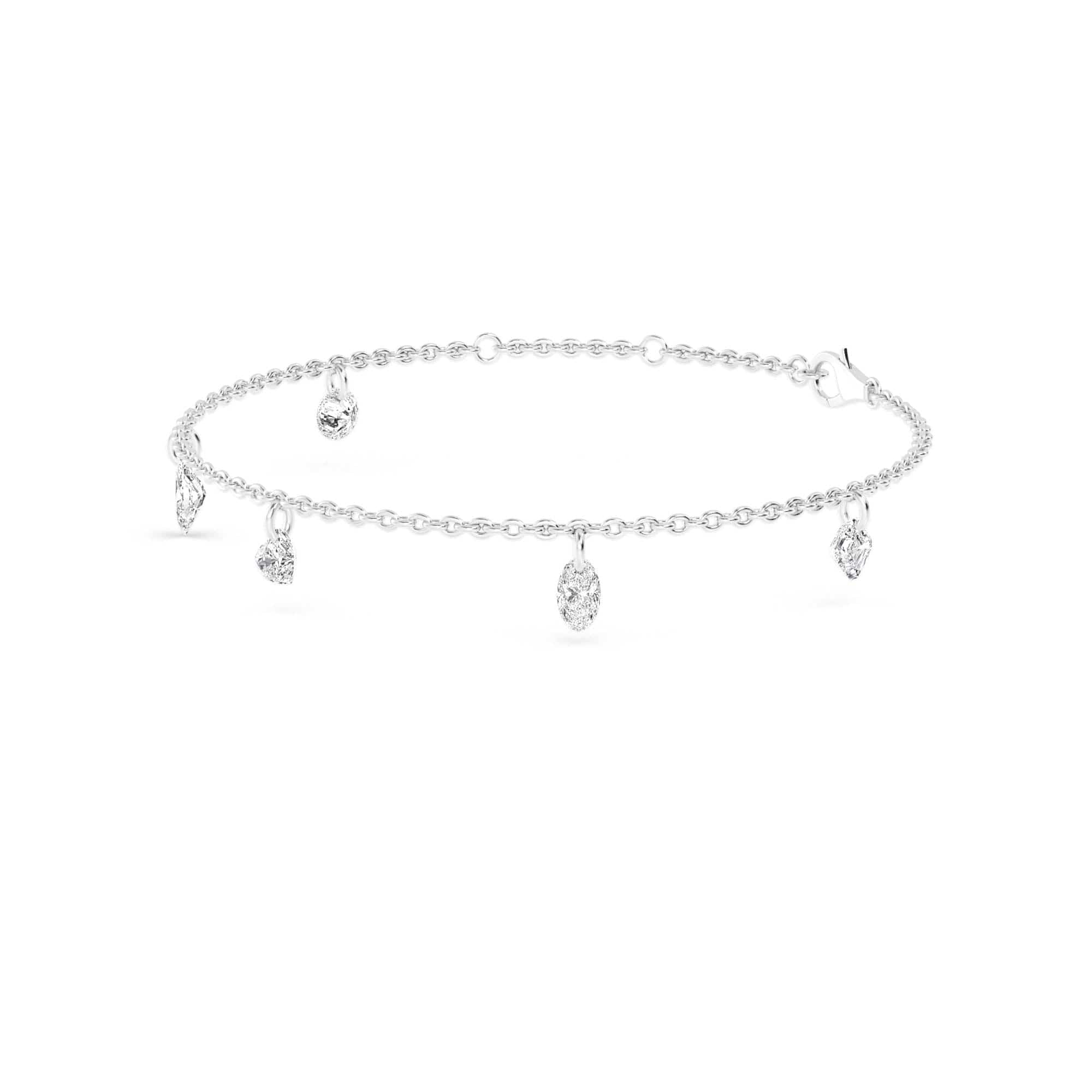 1.06ct Pierced Floating Multi-Shape Lab Grown Diamond Bracelet - Image 16