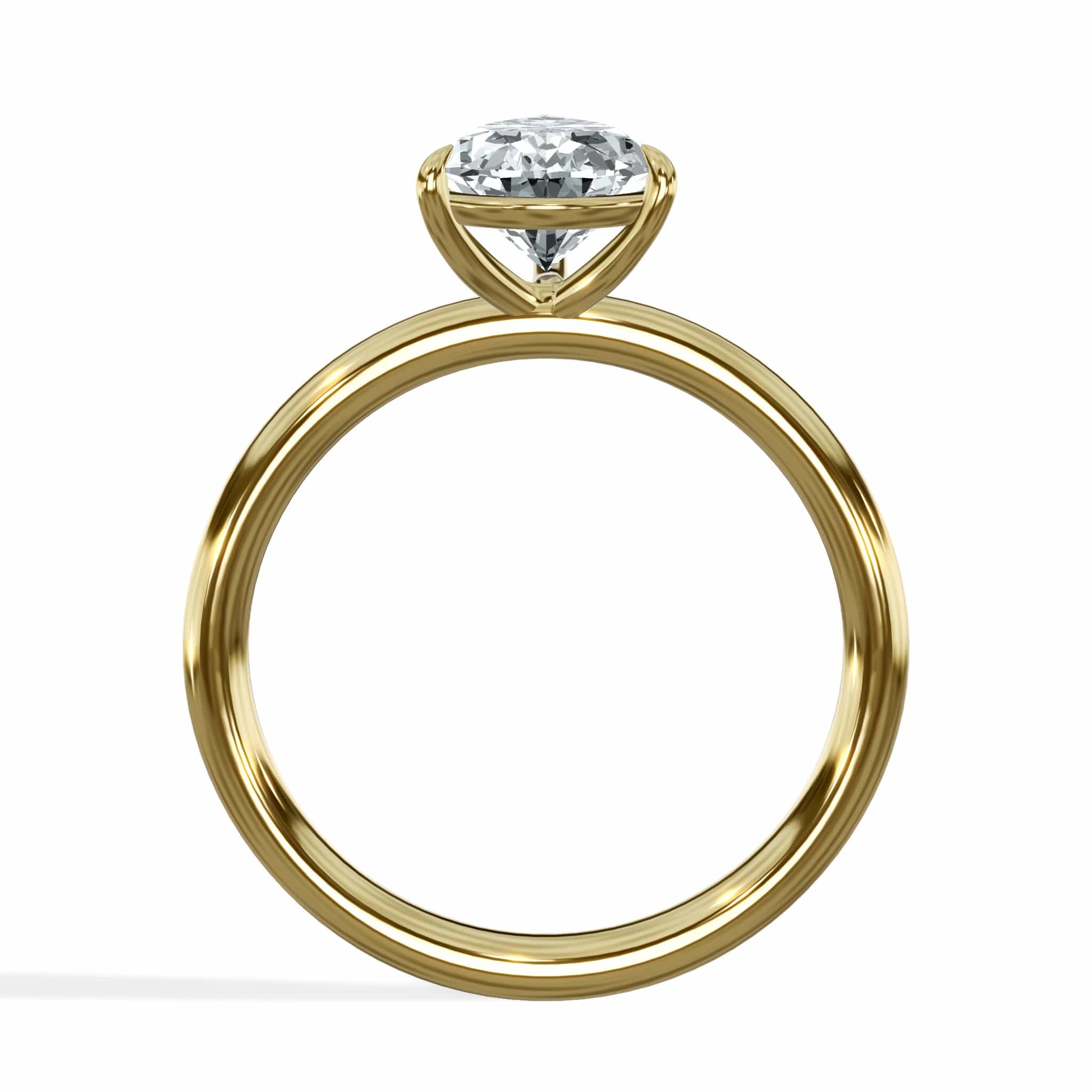1.50 Carat Lab Grown Pear Shape Solitaire Diamond Engagement Ring - Image 4