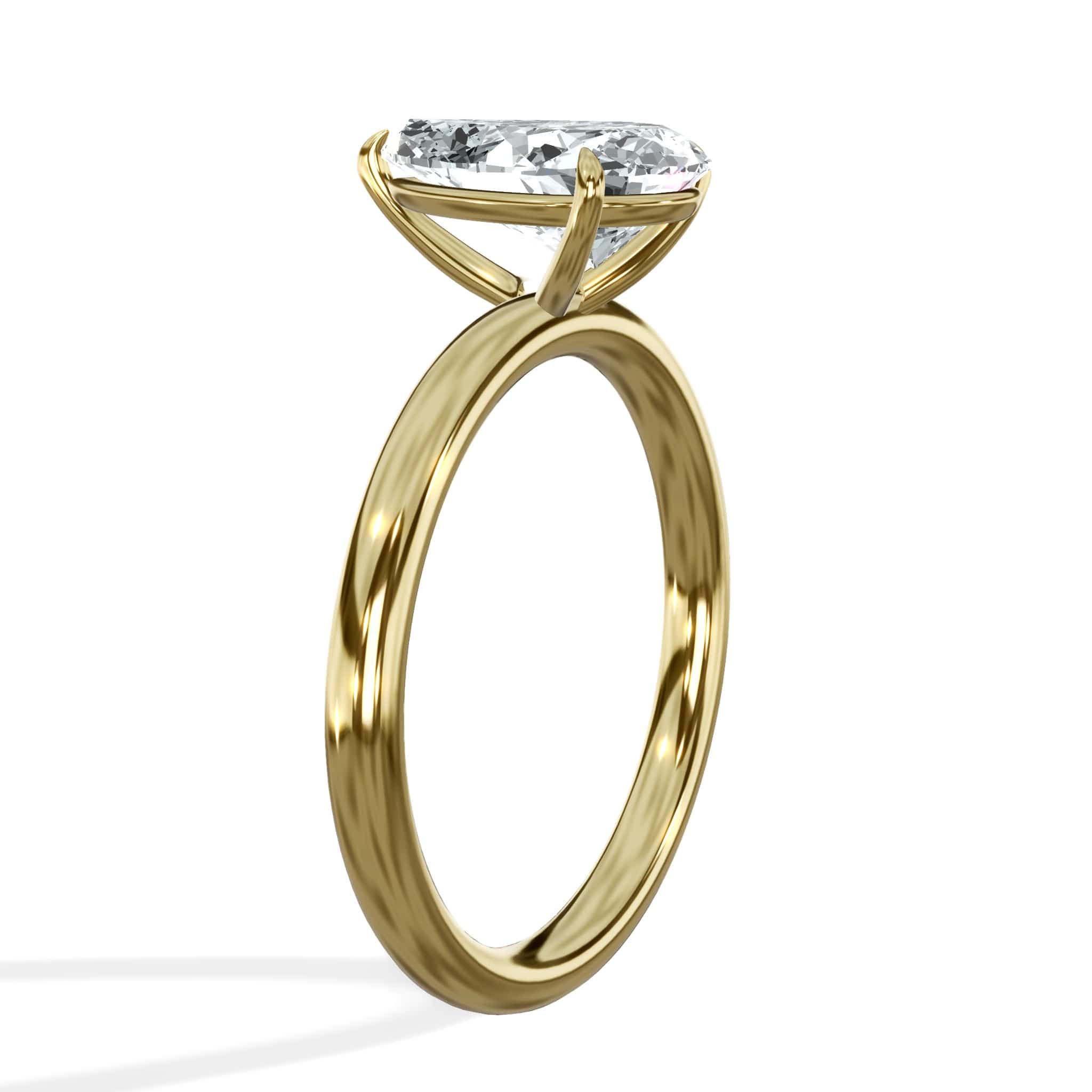 1.50 Carat Lab Grown Pear Shape Solitaire Diamond Engagement Ring - Image 5