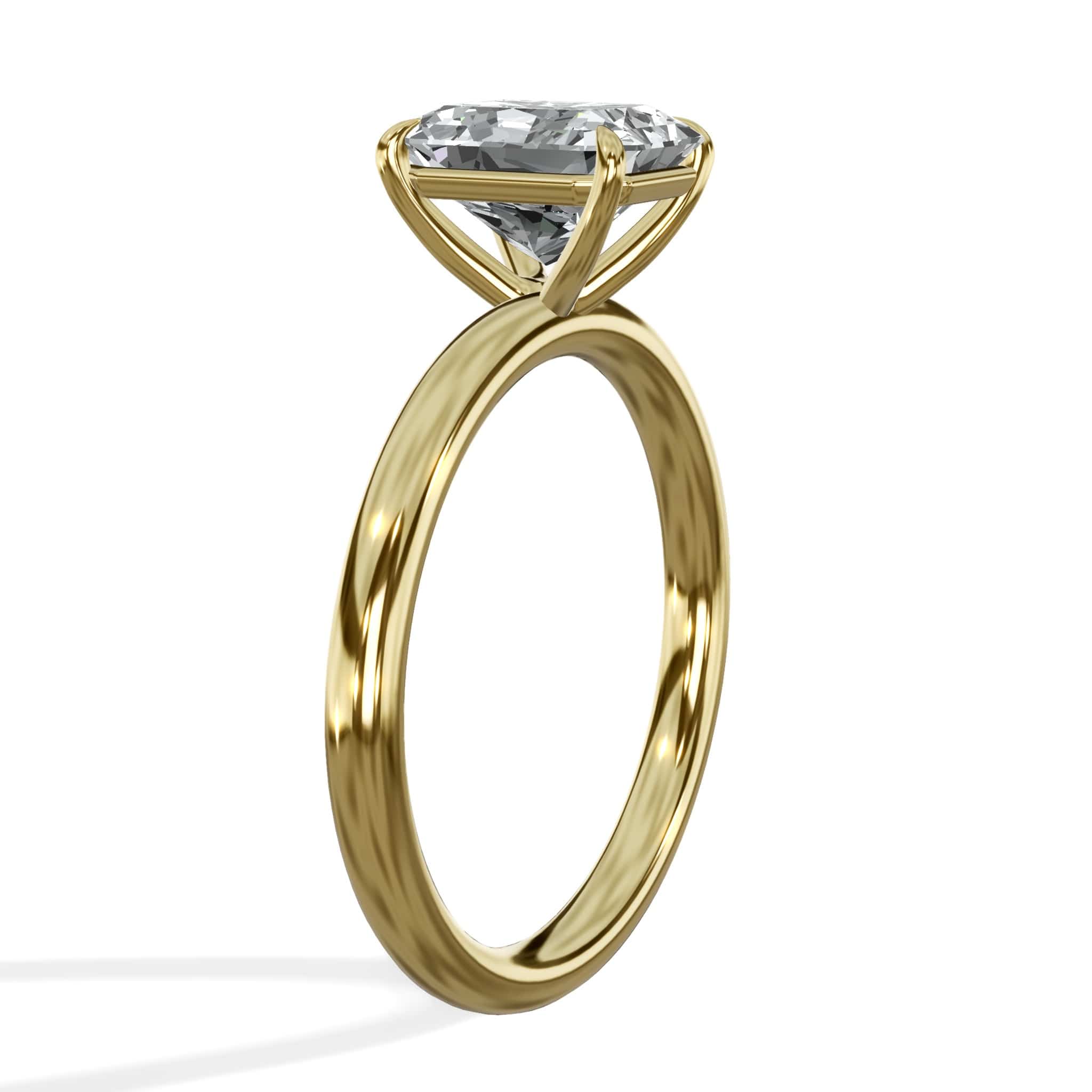 1.50 Carat Lab Grown Solitaire Radiant Cut Diamond Solitaire Engagement Ring - Image 5