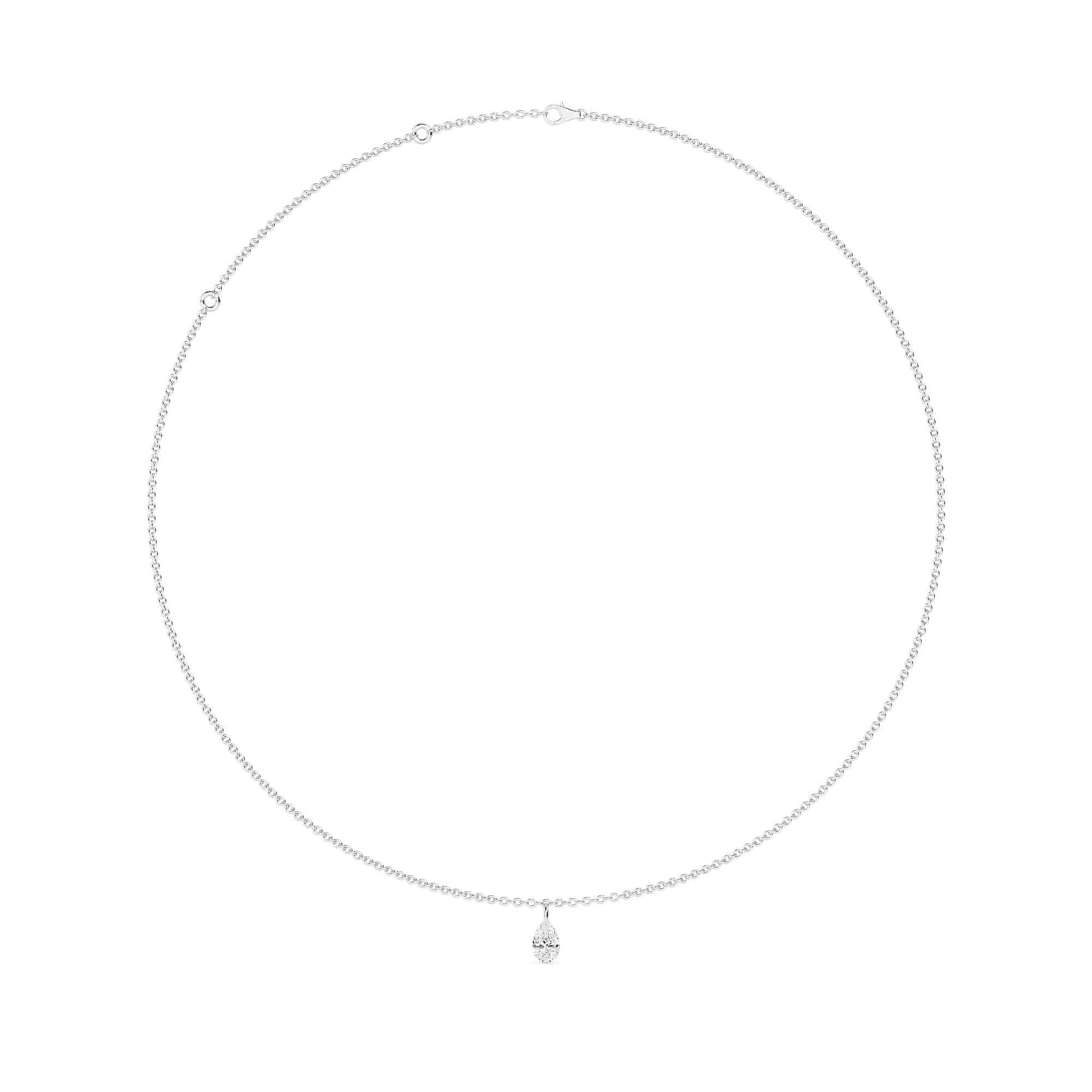0.75 Carat Pierced Pear Shaped Lab Grown Diamond Necklace - Image 3