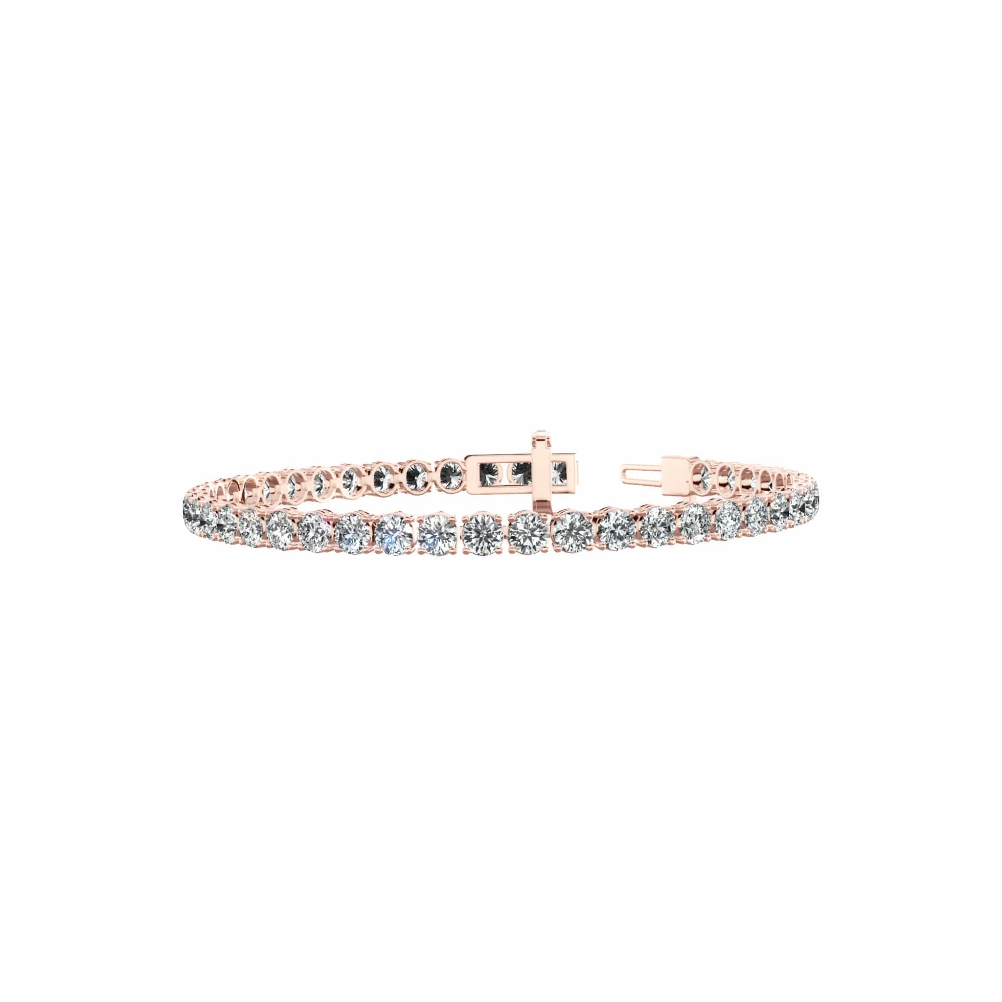 (2.00ct to 20.00ct) Lab Grown Round Cut Diamond Tennis Bracelet - Image 7