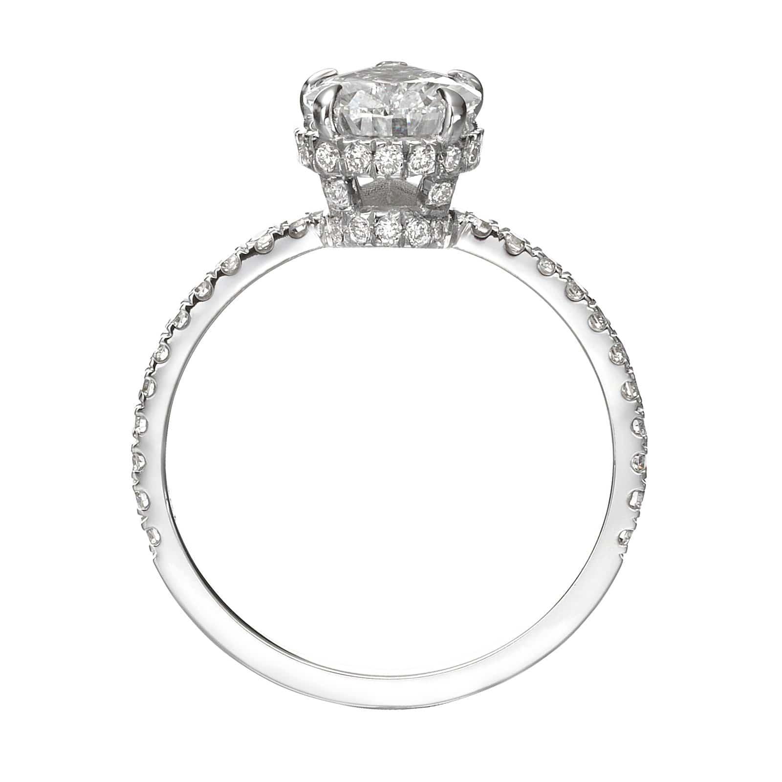 2.50 ct Pear Shaped Natural Diamond Engagement Ring - Image 3