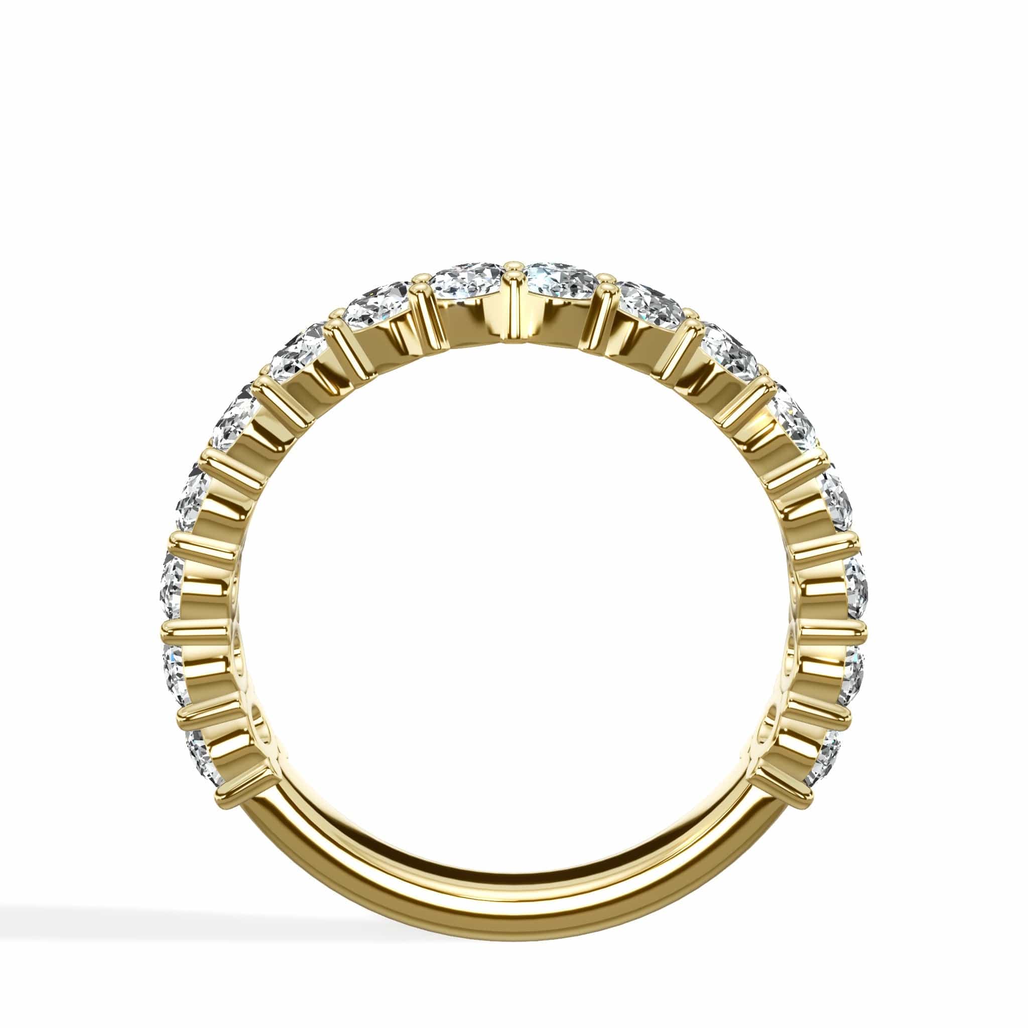 2ct Oval Lab-Grown Diamond 3/4 Eternity Band in 14k Yellow Gold - Image 3